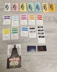 Monopoly Star Wars Classic Trilogy Edition Ersatz Geld Eigentum Karten Lot - Bild 1 von 15