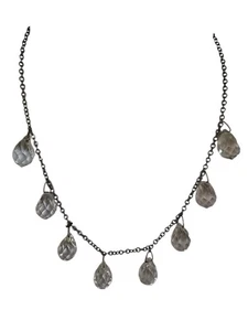 Art Deco Clear Crystal Briolette Necklace (A8755) - Picture 1 of 6