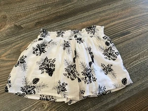 Janie And Jack Girl Shorts 7 White Black - Picture 1 of 3