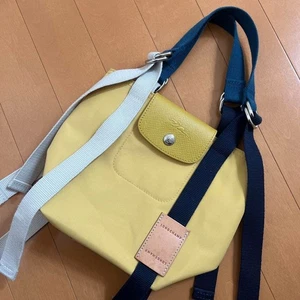 Longchamp Replay gelbe kleine Beuteltasche Schultertasche Rumänien hergestellt authentisch gebraucht JP - Bild 1 von 9