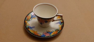 ** H&K OF TUNSTALL ART DECO CUP AND SAUCER ** - Image 1 of 4