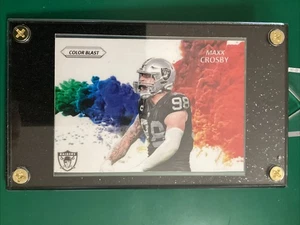 COLOR BLAST Maxx Crosby Variation Las Vegas Raiders in Black Display - Picture 1 of 7