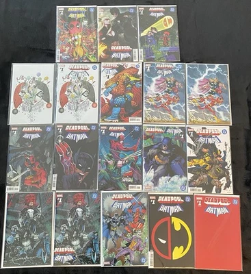 MARVEL/DC DEADPOOL/BATMAN #1 VARIANT LOT: EXCLUSIVES/BLANK/FOIL/INCENTIVE/SIGNED - Image 1 of 4