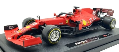 Burago 1/18 Scale Diecast 18-16809SA - Ferrari F1 SF21 C.Sainz #55 - Image 1 of 4