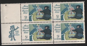 1966 5c Mary Cassatt Blocco di quattro Scott #1322 ST222 - Foto 1 di 2