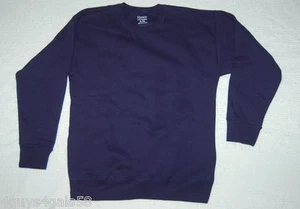 NAVY BLUE Boys SWEATSHIRT Hanes XS 4-5 S 6-7 M 8 L 10-12 XL 14-16 XXL 18 - Picture 1 of 1