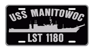 Letreros militares USS MANITOWOC LST 1180 USS USN P01 - Imagen 1 de 1