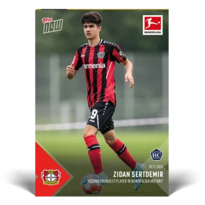 2021 TOPPS NOW BUNDESLIGA #69 ZIDAN SERTDEMIR 2ND YOUNGEST BUNDESLIGA HISTORY - Picture 1 of 2