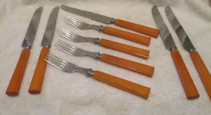 Vintage~Remington acciaio inox~argenteria/utensili in bachelite~coltelli/forchette - Foto 1 di 13