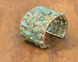 Bracelet Tibetan Silver Turquoise Cuff Bracelet - Picture 1 of 5