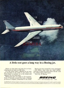 BOEING Jet Passenger Aircraft ADVERT (3) Vintage Original 1966 Print Ad 164B/89 - Picture 1 of 1