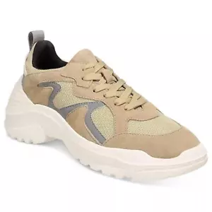 INC INTL Concepts Hombres Byron Gruesas Papá Tenis Talla US 11M Beige Caqui - Imagen 1 de 5