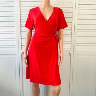 JULIE коричневый красный Marlina v-образным вырезом надежном платье размер большой - Изображение 1 из 4