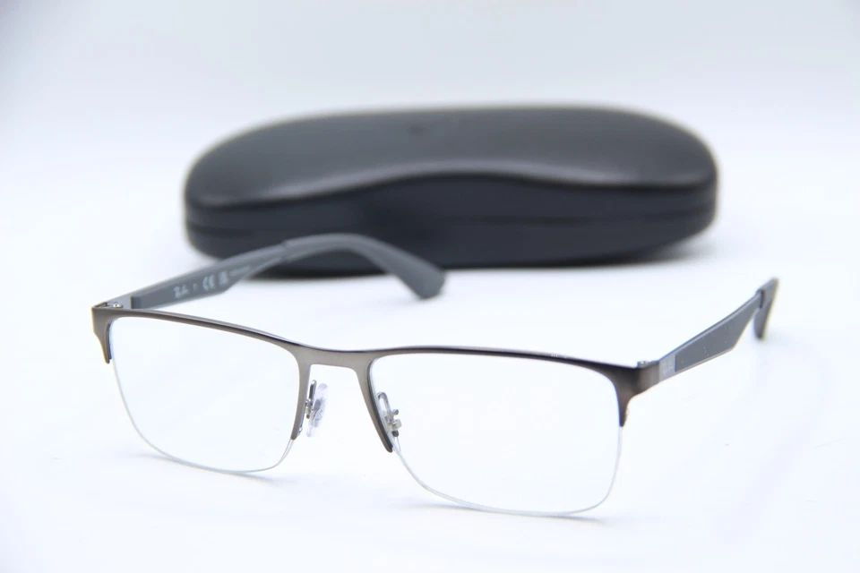 RAY-BAN RB 6335 2855 GUNMETAL GREY AUTHENTIC FRAMES EYEGLASSES 56-17 - Image 1 of 4