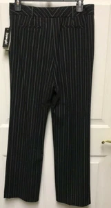 NWT GIRLS SIZE 16 STRETCH BLACK /WHITE STRIPE BYER PANTS - Picture 1 of 3