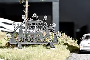 Schwibbogen Schlema DDR Lasercut Bausatz H0 1:87 Erzgebirge GDR Diorama Wismut - Bild 1 von 3