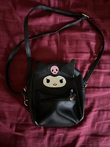 Sanrio Hello Kitty Kuromi PU Leather Shoulder Bag Mini Backpack Crossbody Bag - Picture 1 of 3