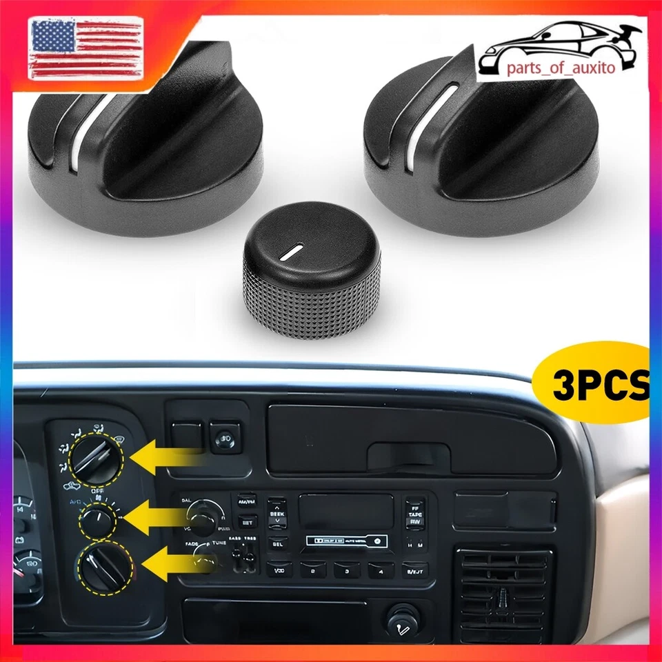 76829,04882511 For DODGE 94-97 1500 RAM 2500 3500 HVAC Heater Control Knob - Image 1 of 4
