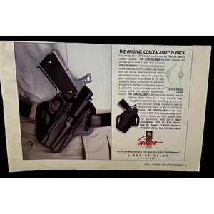 Galco Concealable Gun Holster Vintage Print Ad 90s Law Enforcement Gear - Picture 1 of 6
