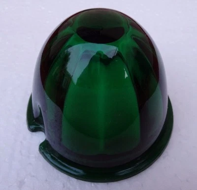 vintage green glass watermelon lenses for cab lights Kenworth Autocar Peterbilt - Image 1 of 4