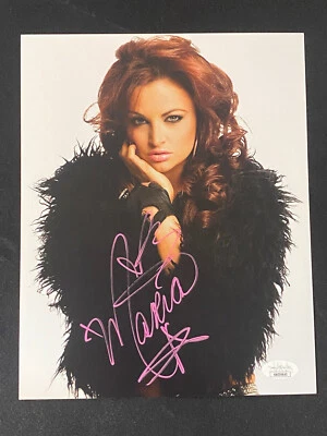 Foto firmada automáticamente por Maria Kanellis WWE Diva Impact Wrestling Playboy 8x10 certificado de autenticidad JSA Foto 1 de 4