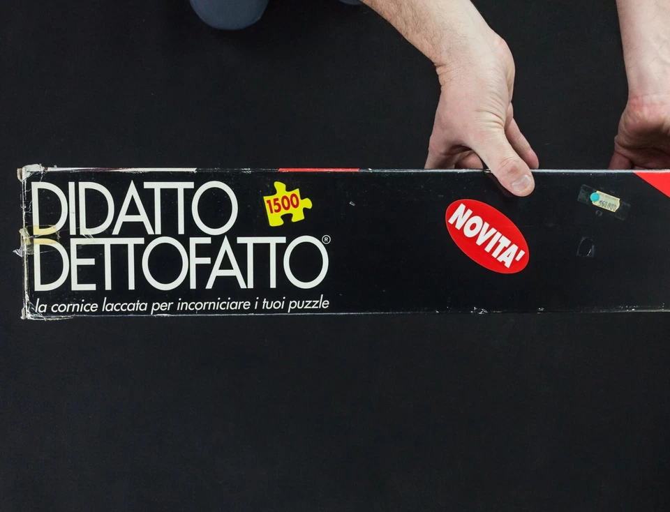 Didatto Dettofatto cornice laccata puzzle 1500 pezzi colore marrone vintage NEW! - Immagine 1 di 4