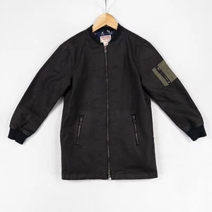 Mossimo Kinder Gr. Medium Jacke schwarz Baumwolle Reißverschluss Taschen Freizeit - Bild 1 von 6