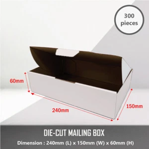 300 x Mailing Boxes 240 x 150 x 60mm Die Cut Shipping Packing Cardboard Box - Picture 1 of 9