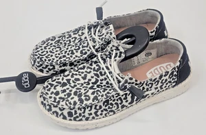 Hey Dude Womens Wendy Leopard Black Grey 9 - Picture 1 of 4