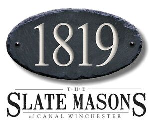 Carved Slate House Numbers Sign Stone Plaque/Condo Custom Marker address #Ma-1Cb