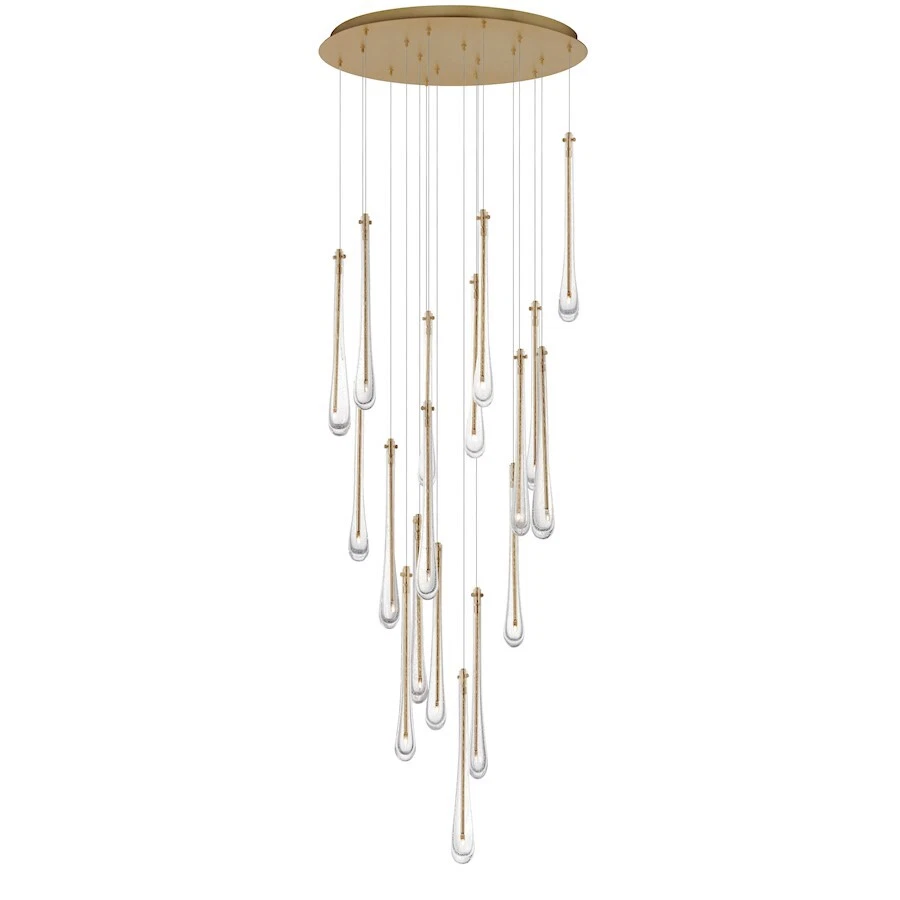 Colgante ET2 Lighting Stillo 18 luces, oro/cristal burbuja - E24219-118GLD Foto 1 de 1