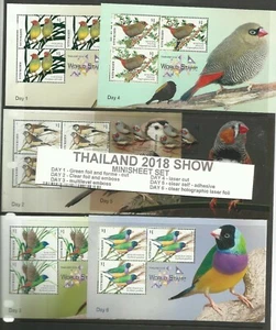2018 THAILAND SHOW 6 x mini sheets M.N.H. BARGAIN ! *+ - Picture 1 of 3