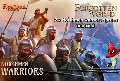 2 X Northmen Warriors sprues Forgotten Worlds FIREFORGE GAMES 28MM 1/56 unboxed
