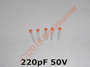 221p 5, 10, 20 Stck. 220 pF 50V DIP Keramik Kondensator Capacitor Kerko - Bild 1 von 4