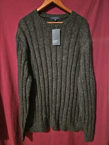 Crown & Ivy Sweater Size 2XLT Dark Heather Gray Heavyknit Pullover Crewneck NWT - Picture 1 of 5