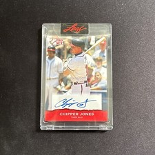 2022 Leaf Pro Set Sports Base Auto Chipper Jones #PSA-CJ1 Auto HOF