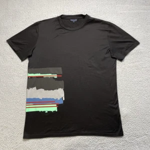 Lanvin T-Shirt Abstract Graphic Print Herren Gr. L Schwarz Made in Italy Selten - Bild 1 von 15