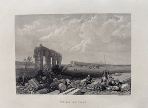 1886 Antique Print; Ruins of Tyre / Sur, Lebanon after Harding / Cassas - Picture 1 of 2