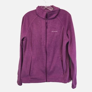 Columbia Women’s Purple L Fleece Lightweight Jacket Zip Up W Pockets - Picture 1 of 6