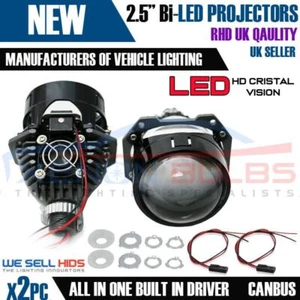 2x 2.5" Full Bi LED Proyector Lente Alto-Bajo 70W FARO Bi Xenón Repuesto WST - Imagen 1 de 3