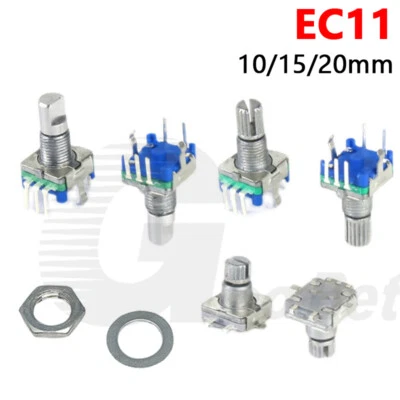 Rotary Shaft Encoder EC11 with Push Switch Digital Potentiometer 10mm 15mm 20mm - Image 1 of 4