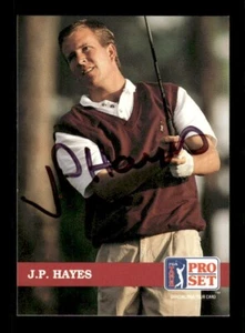 JP HAYES SIGNED 1992 PRO SET OFFICIAL PGA TOUR CARD #152 RC ON-CARD AUTO - Picture 1 of 2