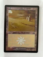 MTG JAPANESE FOIL MERCADIAN MASQUES PLAINS NM #332 MAGIC THE GATHERING LAND