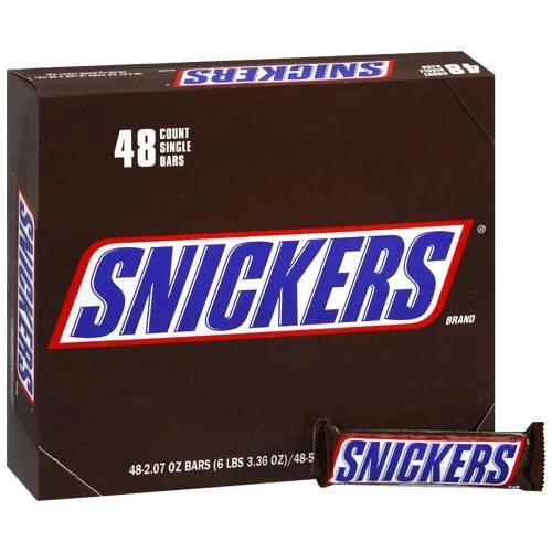 BARRAS SNICKERS ENVÍO RÁPIDO CHOCOLATE CACAHUETES 12, 24 36 o 48 barras Foto 1 de 2