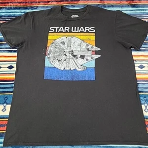 Star Wars Millenium Falcon Graphic T-shirt Large Black - Picture 1 of 6