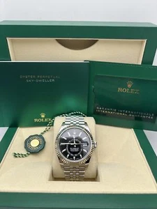 Rolex Sky-Dweller 326934 42mm Black Dial Jubilee Bracelet Box Papers - Picture 1 of 11
