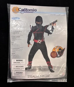 Stealth NINJA WARRIOR Black Halloween Child Costume SZ Medium 8-10 - Picture 1 of 1