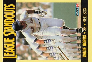 Wade Boggs League Standouts Fleer 1990 Baseball Card #5 - Picture 1 of 2