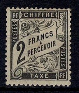 FRANCE STAMP YVERT TAXE 23 SCOTT POSTAGE DUE J 24 " DUVAL 2 F BLACK " MH VF Y070 - Picture 1 of 2