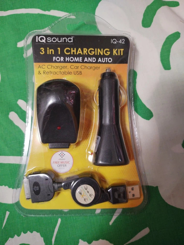 Kit de carga 3 en 1 IQ Sound IQ42 para hogar y modelo de coche Foto 1 de 4